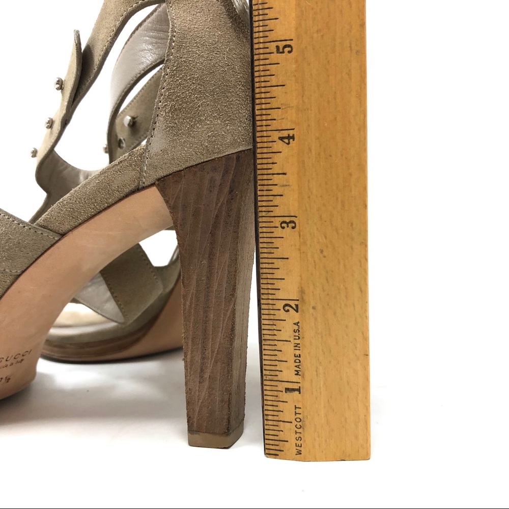 GUCCI suede strappy sandals, size 39.5 - Picture 9 of 10